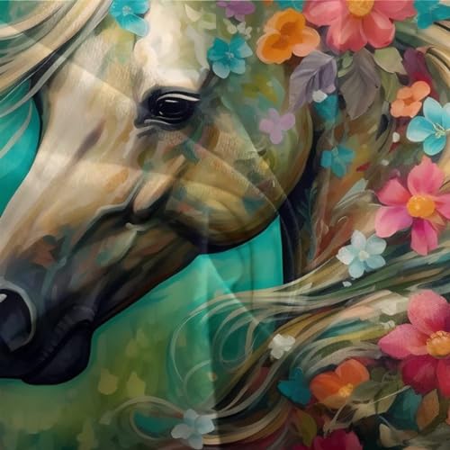 Housse de couette chevaux 3D parure de lit 3 pièces imprimé animal - 8