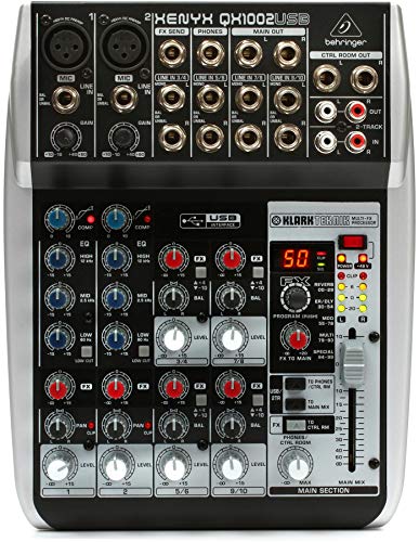 Behringer Xenyx QX1002 USB Table de mixage compacte 10 canaux