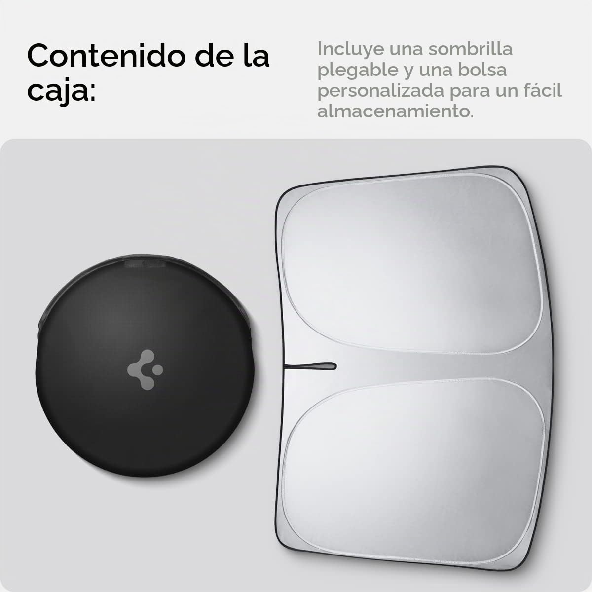 Spigen Tesla Y (~2026 Juniper) y Model 3 (~2026 Highland) CryoShade Parasol para Parabrisas Delantero, Protección de Doble Capa contra los Rayos UV y el Calor, diseñado para Accesorios Tesla