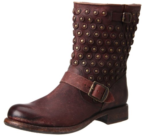 FRYE Women's Jenna Disc Short Ankle Boot, Dark Brown, 6.5 M US