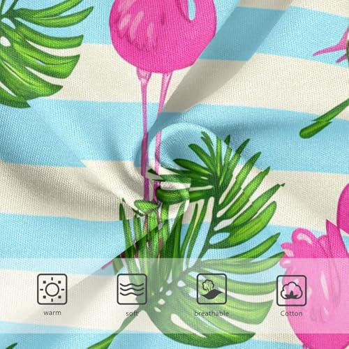 Pink Flamingos Palm Leaves Blue Girls Underwear Toddler 2t Cotton Cute Panties Girl Bright Kids Briefs Undies3