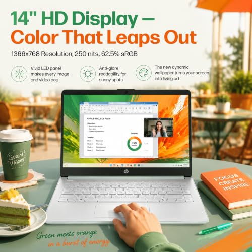 Image of HP 14 Laptop for Students and Home Use, Intel Processor N150, 16GB RAM