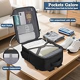 VSNOON for NEW Ryanair Cabin Bags 40x30x20 Underseat, 25L Travel Backpack Hand Luggage Carry-on Airplanes Flight Bag, 40x30x20 Cabin Bag for Travelling Casual Daypack for Ryan Wizz Air, Black - Image 4