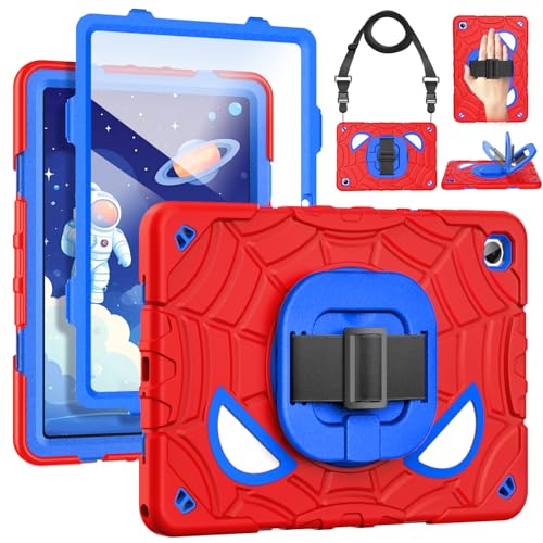 Grifobes Case for Samsung Galaxy Tab A11+ / A9+ Plus 11 inch 2026/2024, Full Protection with Screen Protector/Rotating Stand, Hand/Shoulder Strap for 11” Tablet Cover Red+Blue