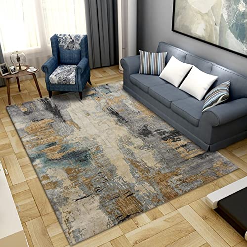 Tapis de salon rétro chic 120x160cm lavable en polyester résistant - 2