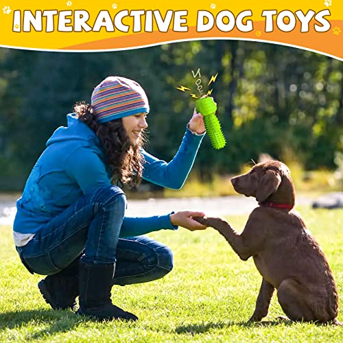 Image of Pamlulu Christmas Dog Gifts, Dog Toys for Small Dogs Dog Toothbrush for Teething Cleaning, Rubber Squeaky Toys for Puppy