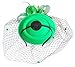 Fascinators Hair Clip Headband Pillbox Hat Bowler Feather Flower Veil Wedding Party Hat, Green, One Size
