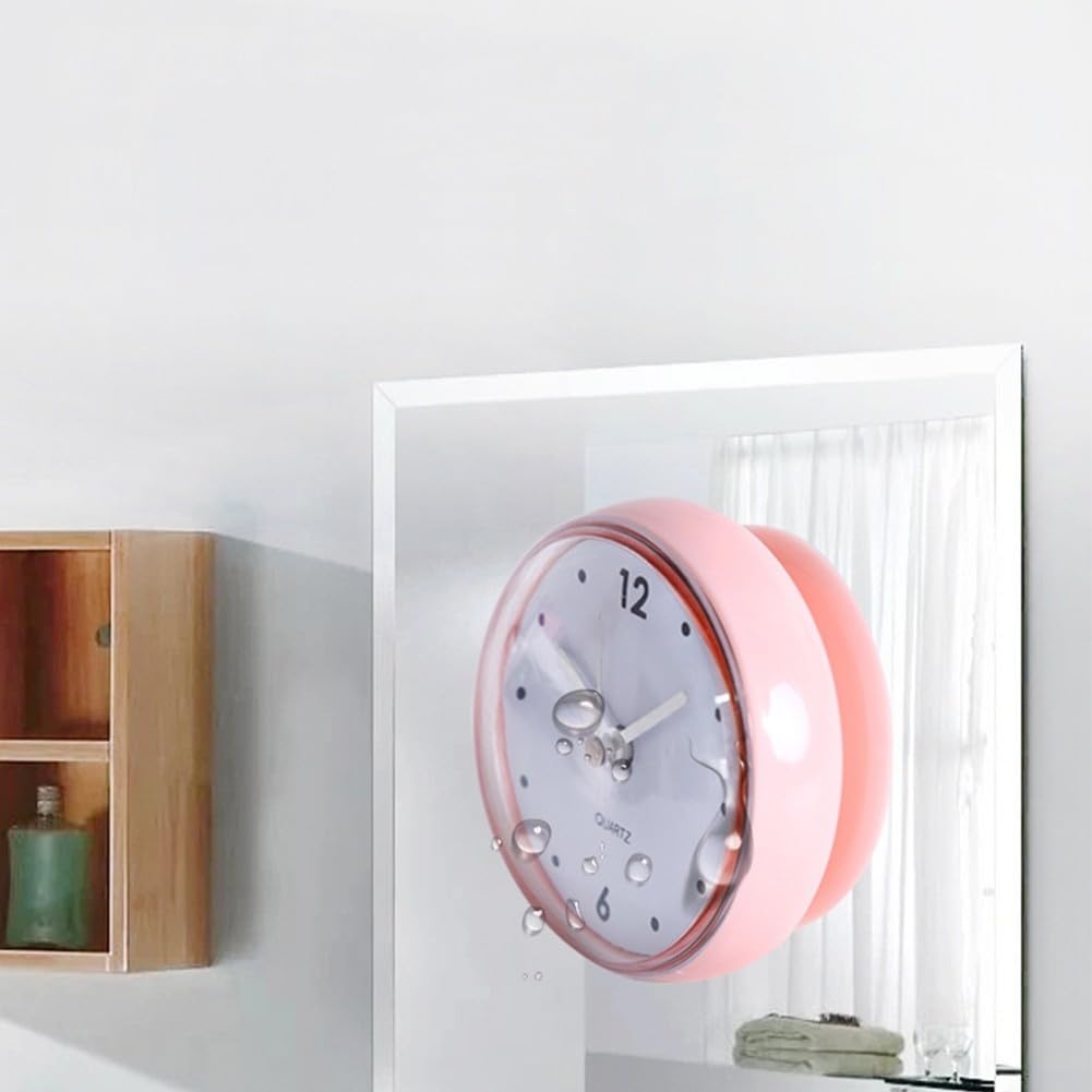Wasserdichte Küchenuhr Mit Saugnapf - Quarzuhr Anti-Beschlag Für Bad & Küche