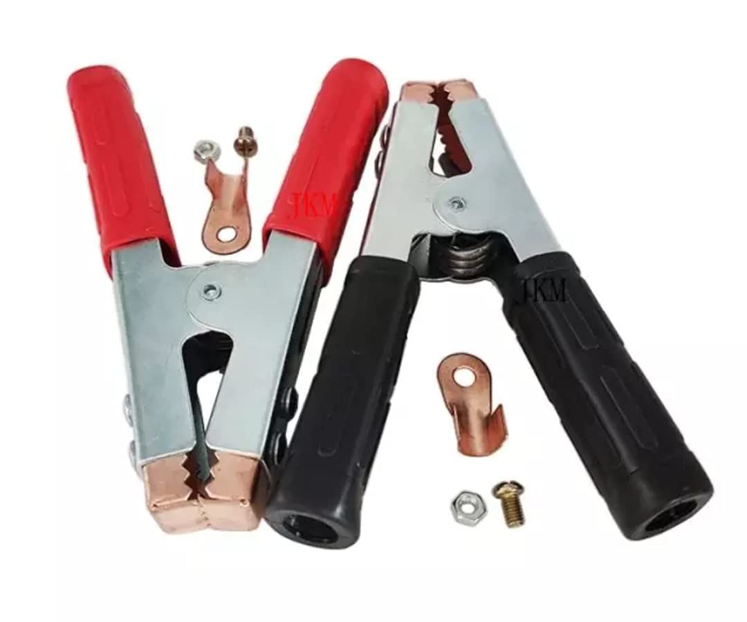VENEKETY Heavy Duty Crocodile Alligator Clip Electrical Battery Clamp Jumper Cable Clamp (1000 AMP) Set of 2 Pieces (Red and Black)-picture-14