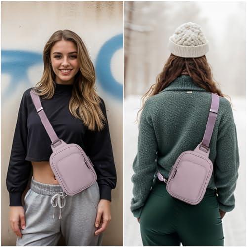 UTO Cross Body Bag for Women Trendy Purse Unisex Men Chest Belt Sling Bag with Adjustable Wide Shoulder Straps2