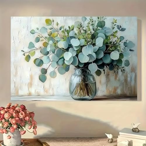 Eucalyptus rustique impression sur toile 90x120cm pour décoration murale de maison
