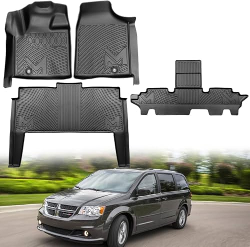 TPE Automotive Floor Mats for 2011-2021 Dodge Grand Caravan & 2008-2016 Town & Country