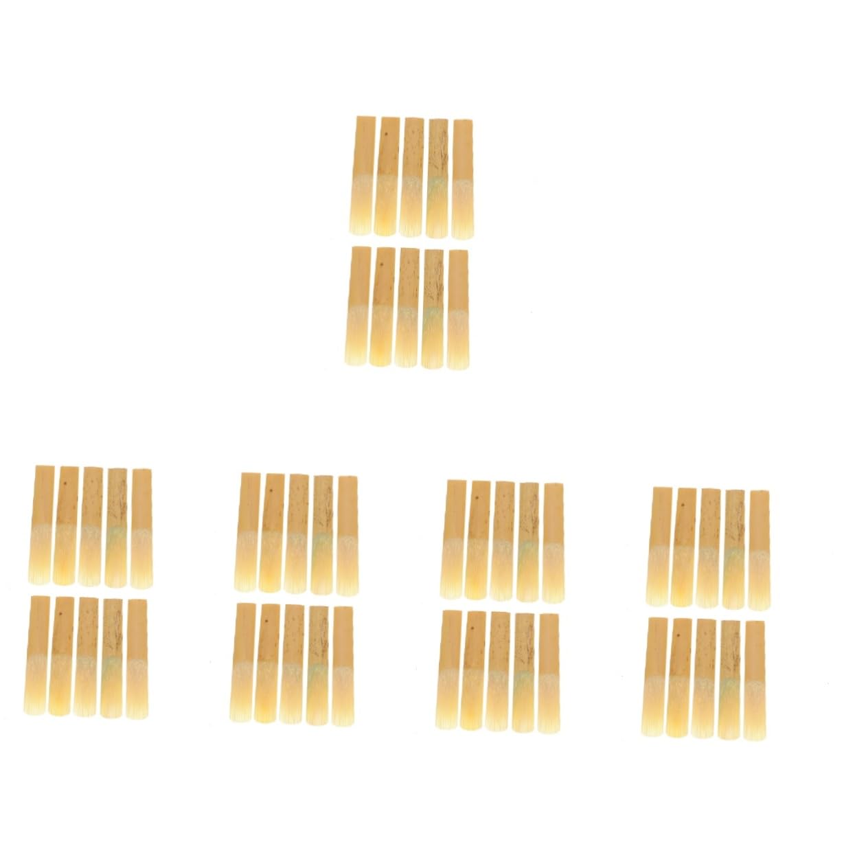 50piezas Cañas Para Saxofón y Clarinetes Accesorios De Dureza Fáciles De Instalar y Ligeras Para Músicos Principiantes y Avanzados
