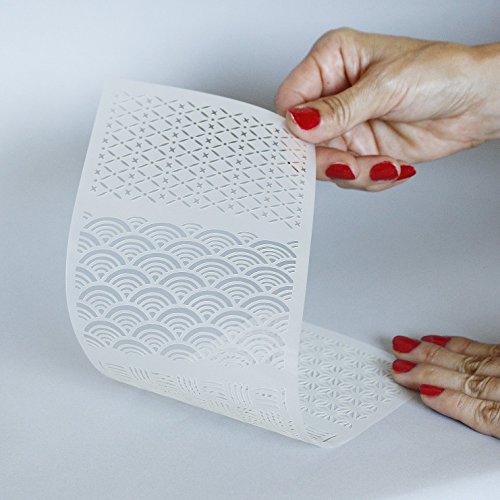Stencil sheet sum-like 4 pattern AM-5768 pochoir de peinture
