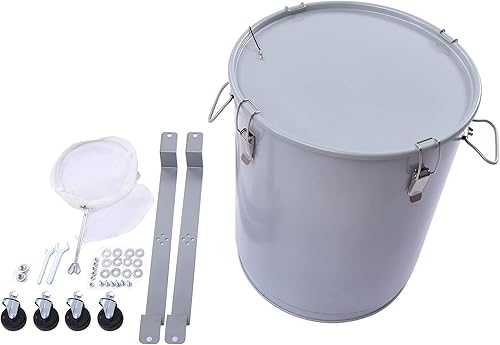 Miniatura 7 de DYRABREST Cubo de eliminación de grasa  Cubo de grasa para freidora de 16 galones, contenedor de transporte con tapa de bloqueo y bolsa de filtro,