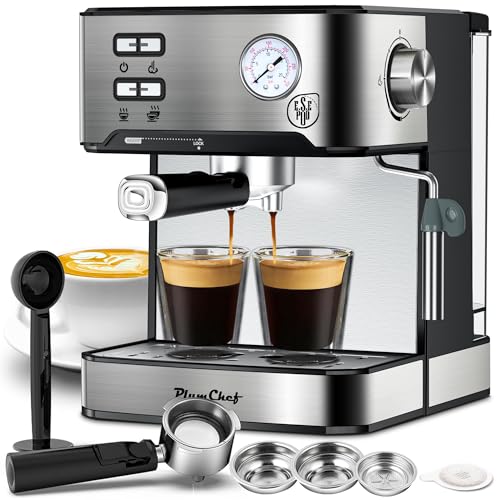 20 Bar Espresso Machine with Milk Frother, Dual Shot Coffee Maker...