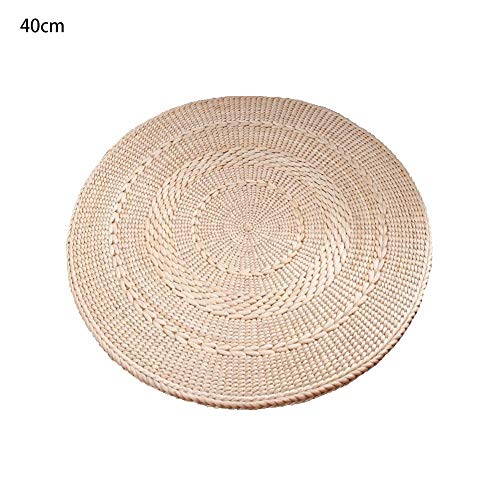 YakeHome - Cojín Redondo de Paja para Silla de Yoga, para jardín, Comedor, decoración del hogar, Esterilla para Practicar Yoga Zen