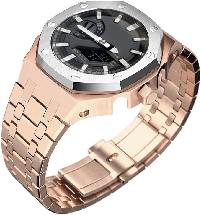 Boîtier de montre en acier 316L ZUC, kit de mod luxe et durable pour personnaliser votre GA2100
