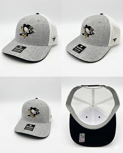 Fanatics Pittsburgh Penguins Heather Gray DSG Trucker Snapback Adjustable Hat