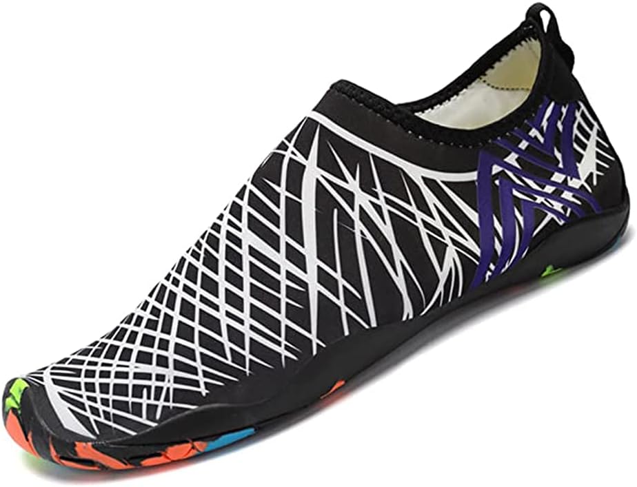 Water Shoes Mens Womens Quick Dry Sports Aqua Shoes Couple Shoes Unisex Swim Shoes with 14 Drainage Holes for Walking, Yoga, Beach, Garden, Park, Driving, Boating, EU