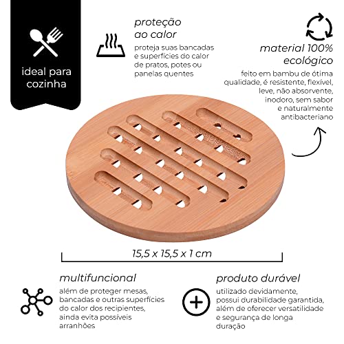 Descanso Panela Bambu Rd.15cm Mimo