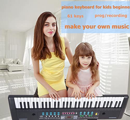 Semart Keyboard Piano 61 Key Electric Piano Digital W/Stand Microphone Electronic Keyboards Musical Toy Gifts For Kids Beginners #TOP3