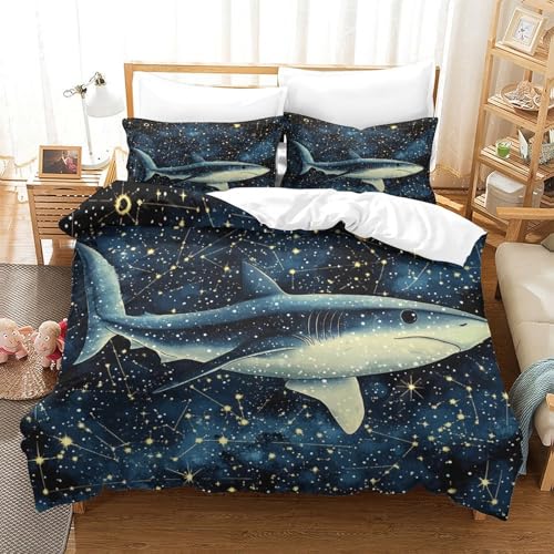 Parure de lit requin espace microfibre douce pour lit simple enfant - 3