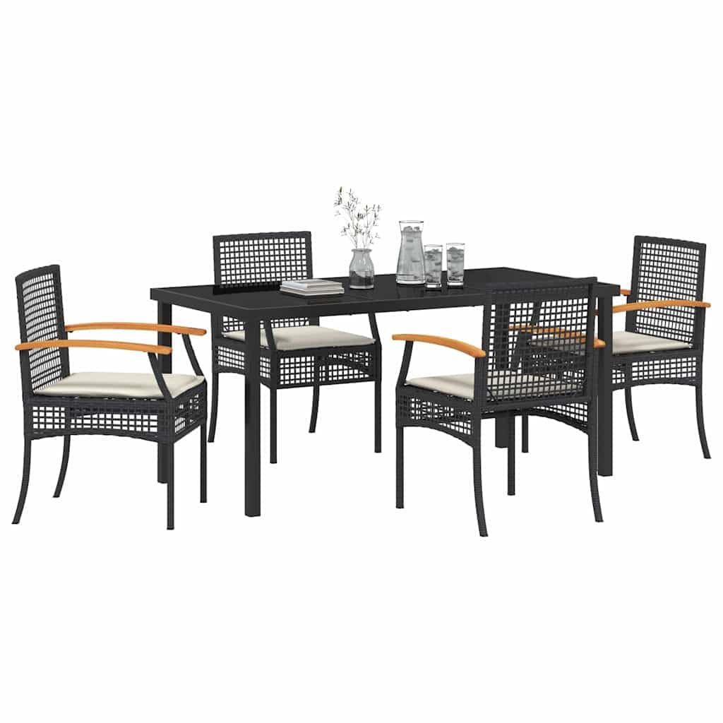 Mobilier extérieur résistant en rotin noir chic et durable