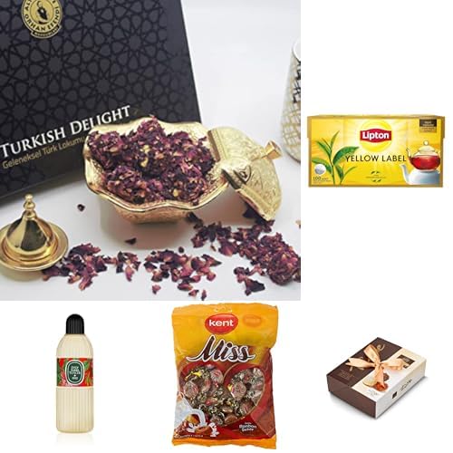 5'li (Lokum + Çay + Çikolata + Şeker + Kolonya) Sepet #1