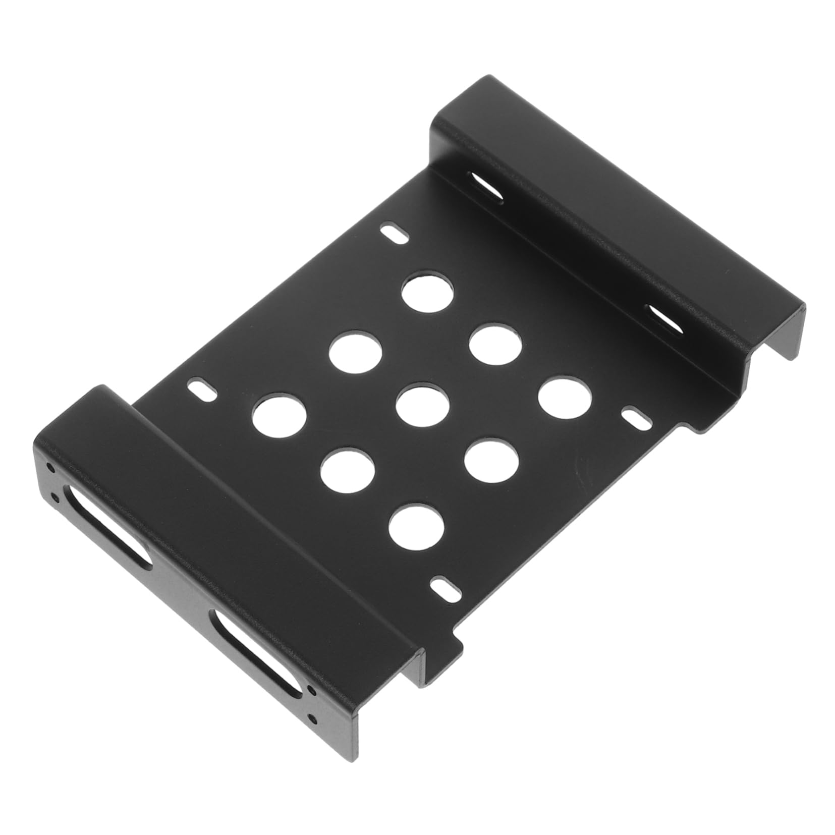 Gadpiparty Hdd Bracket Adapter Hard Drive Hard Disk Bracket 5.25 Inch Hdd Mounting Bracket Internal Hard Disk Mounting Bracket 5.25 Inch to 2.5 Inch Mounting Kit Black Aluminum Alloy