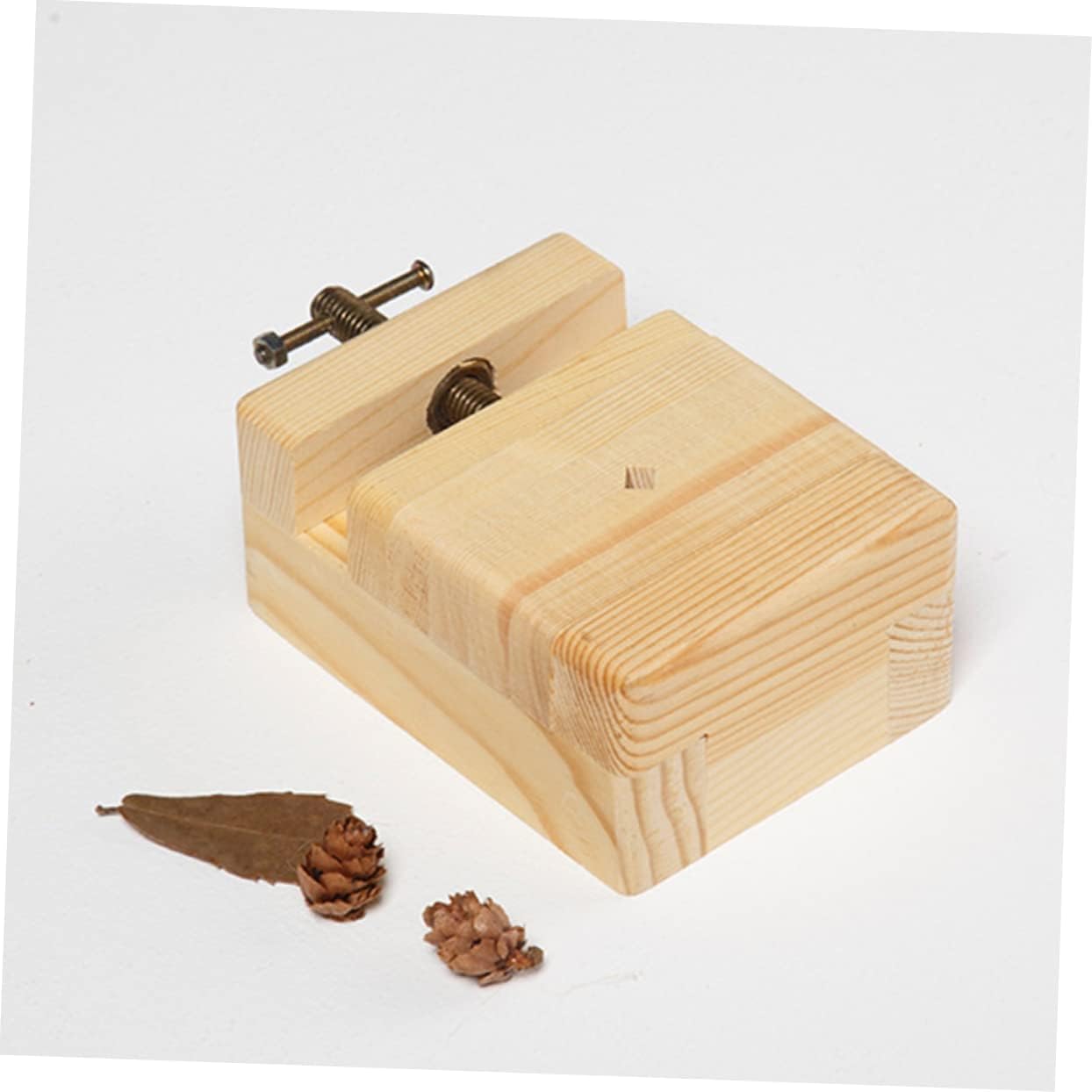 OSALADI Pine Solid Wood Carving Fixing Tool 3.74X2.55X1.77 Inch Engraving Clamp for Seal Stamp and Small Craft Holding Woodcarving Tools
