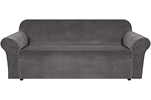 H.VERSAILTEX Velvet Sofa Covers with Bottom Swatch