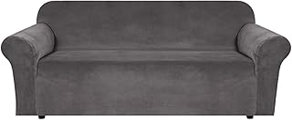 H.VERSAILTEX Stretch Velvet Sofa Covers for 3 Cushion Couch Covers Sofa ...