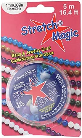 Stretch Magic Pepperell 1mm Bead and Jewelry Cord, 5m, Clear