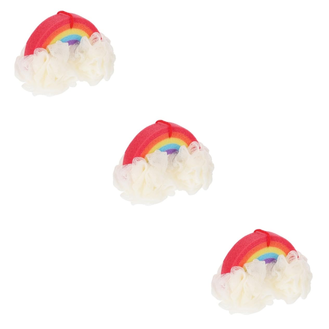Healeved 3piezas Esponja De Baño Colorida Para Exfoliante Para Ducha y Cuerpo Para Piel Delicada Fácil De Almacenar Material Seguro y Espumoso