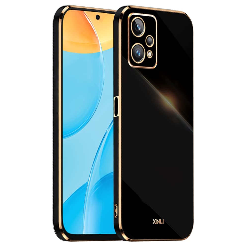 Custodia EASSGU Per OnePlus Nord 2 5G - Cover Morbida In Silicone TPU Con Telaio Elettrolitico - Blu Navy - 3