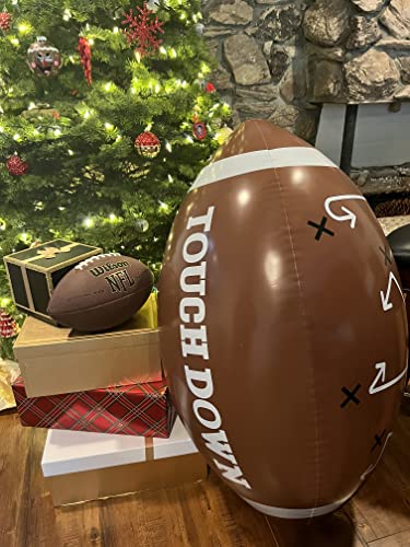 GiftExpress 40" Giant Jumbo Inflatable Football with Tee Set for Football Party, Gameday, American Sport Themed Decorations, Super Fun Football Games for Kids and Adults - Image 5