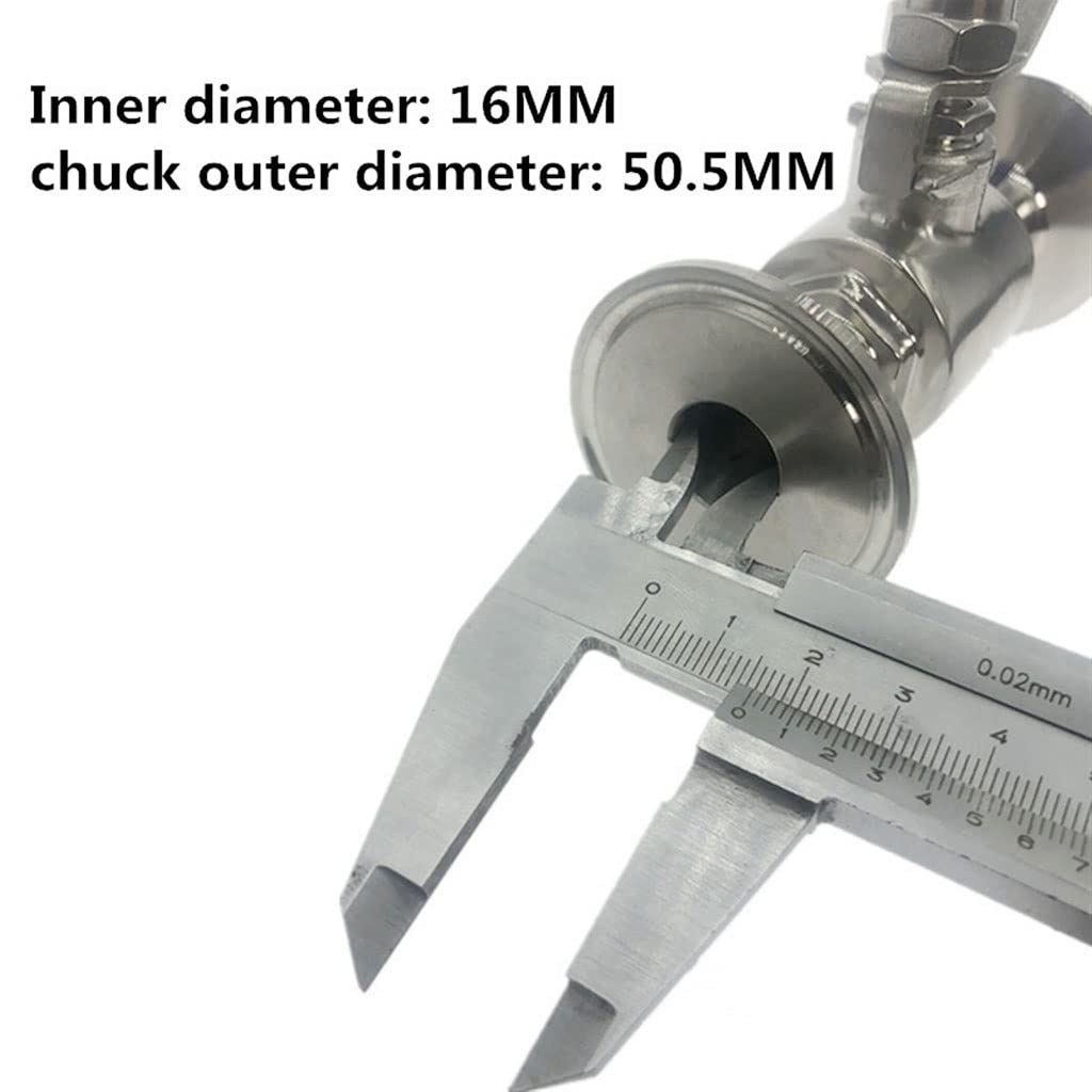 conexión rápida de la válvula de Bola, 3/4" 19mm 304 Stainless Steel Sanitary Ball Valve Tri Clamp Ferrule Type, For Homebrew Diary Product