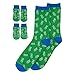 TOP PAW Dad & Pup Green Peace Sign Sock Set~X-Small/Small~
