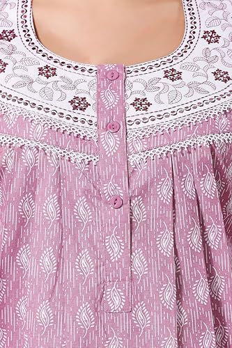Image of Soulemo Women's Pure Cotton Floor Length Nighty 1682