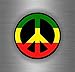 Akachafactory Autocollant Sticker Voiture Rasta Reggae One Love Lion Drapeau Jamaique Peace