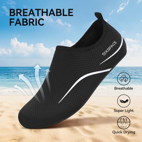 Image of Sixspace Water Shoes for Women Men Aqua Socks Swim Shower Beach Barefoot Pool Quick-Dry Non Slip Lake Surf