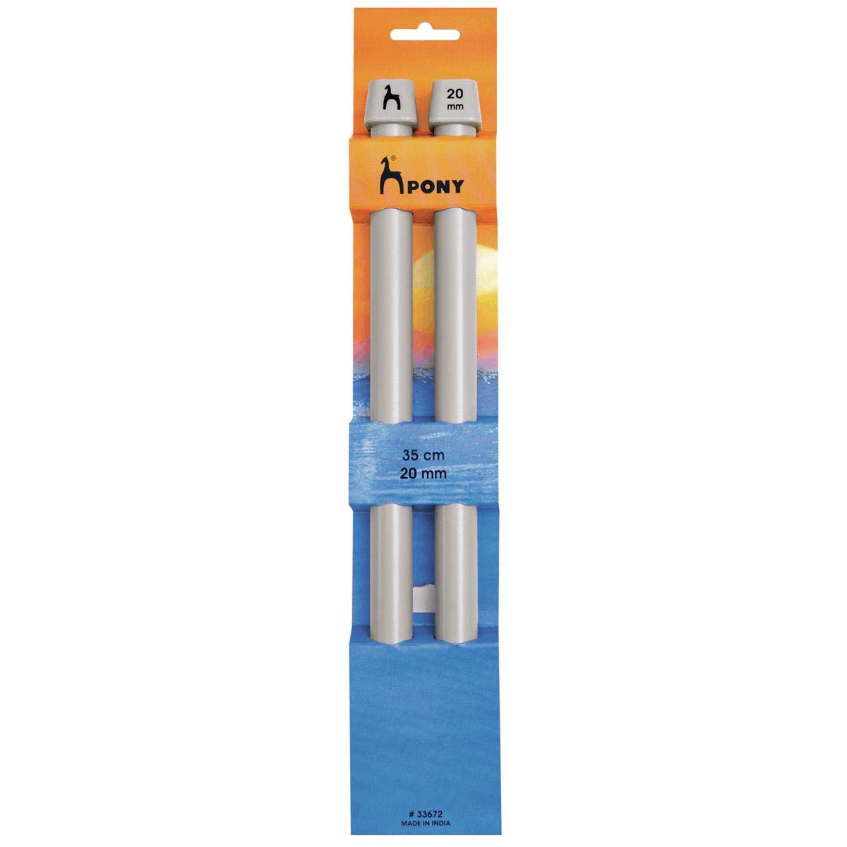 Pony Plastic Knitting Pins/ Knitting Needles 35cm long - 20mm