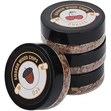 Wood Chips 4 Pack for Smoking Gun, Hand-held Smoke Gun Smoker Infuser, Sawdust for Smoked Drinks, Food, Cocktails, Cheese, Desserts Apple, Cherry, Hickory, Oak