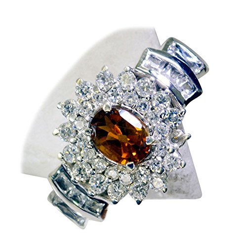 Bague en citrine véritable bijoux faits main pour mariage et soirées
