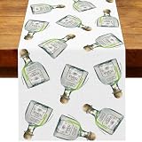 Heyfary Tequila Bottle Table Runner Tequila Margarita Party Decoration Mexican Fiesta Cinco de Mayo Taco Tuesday Home Kitchen Table Decor