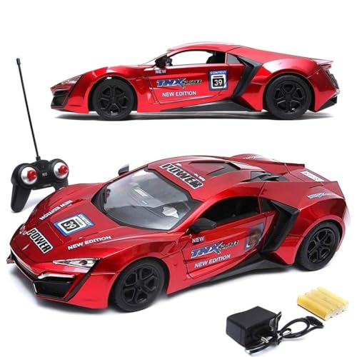 Image of WizToy Italian Sports Remote Control Car with LED Lights and USB Charging Toy for Kids | RC Car Toy for Boys & Girls of 3-10 Years Age | High Speed & Range