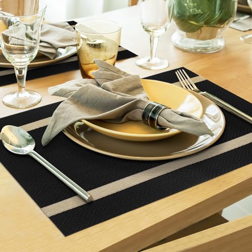 Deckaly PLACEMATS Set Of 6 Vinyl Plastic Woven Place Mats thumb #6