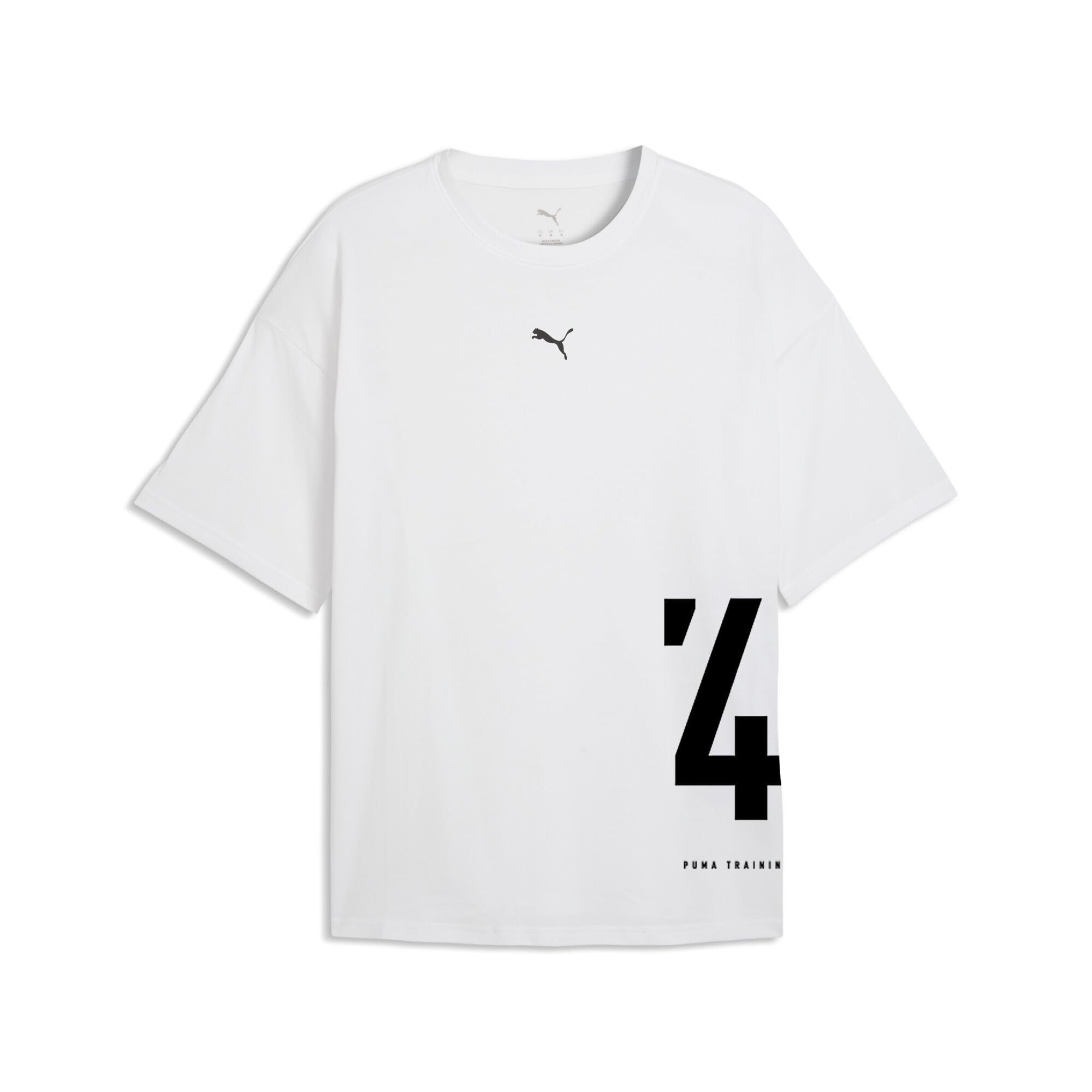 Puma Men's White Graphic Oversized T-Shirt in Size L, Sports Direct