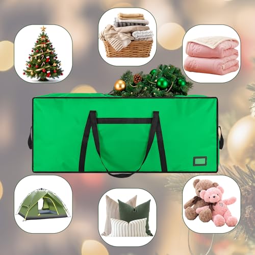 Image of 3FT /4FT /4.5 FT Christmas Tree Storage Bag, Heavy Duty Christmas Tree Bag with Reinforced Handles and Dual Zippers Wide Opening, Large Capacity fits for Artificial Christmas Tree, Green